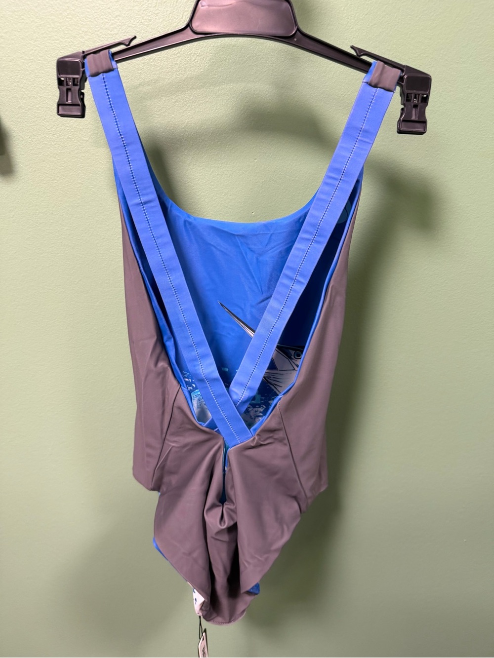 Blue Marlin Graphic Reversible One-Piece Swimsuit NWT - Picture 6 of 8